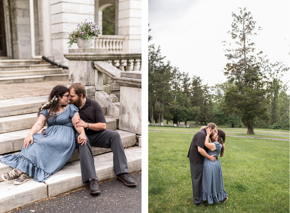 Stormy Spring Engagement Session at Swannanoa Palace - Hunter and Sarah Photography