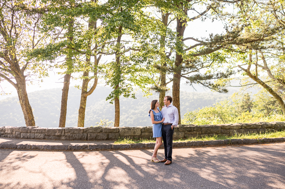 Cuddly Sunset Engagement Session on the Blue Ridge Parkway - Hunter and Sarah Photography