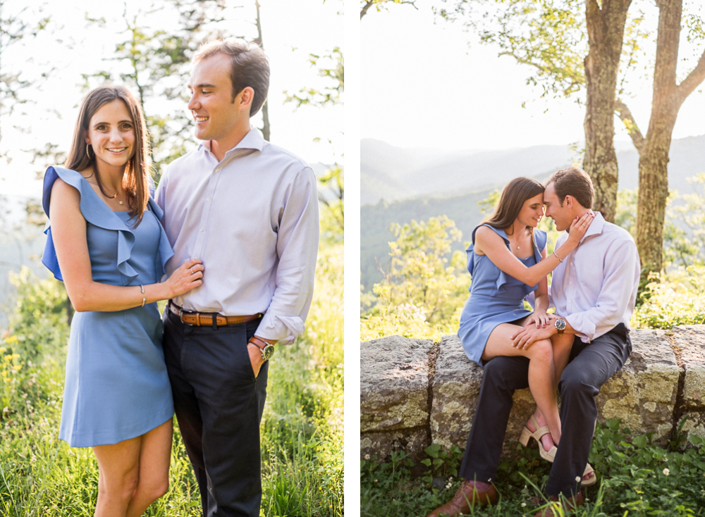 Cuddly Sunset Engagement Session on the Blue Ridge Parkway - Hunter and Sarah Photography