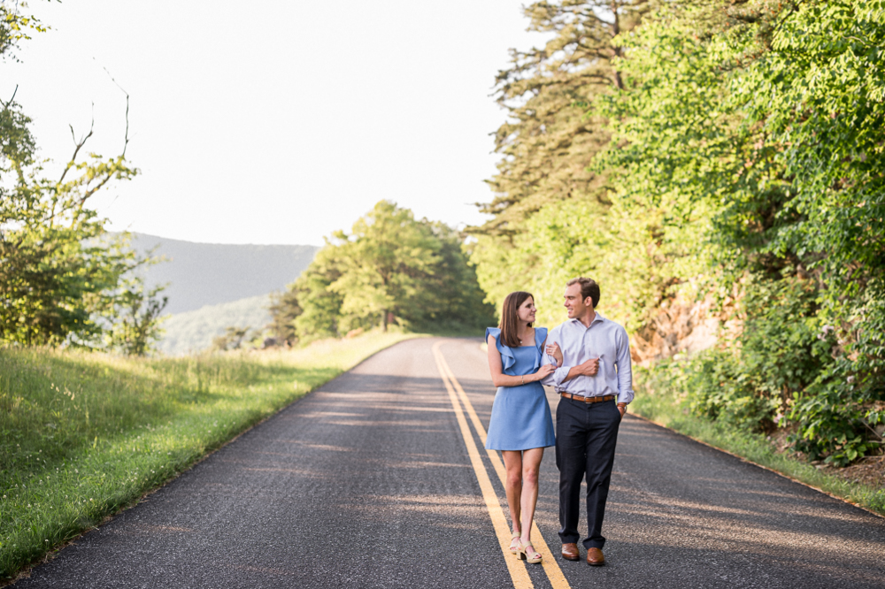 Cuddly Sunset Engagement Session on the Blue Ridge Parkway - Hunter and Sarah Photography
