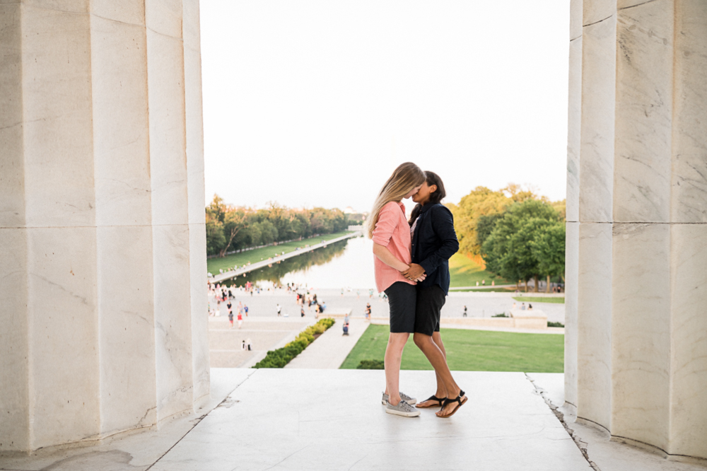 Same-Sex Summer Engagement Session on the National Mall - Hunter and Sarah Photography