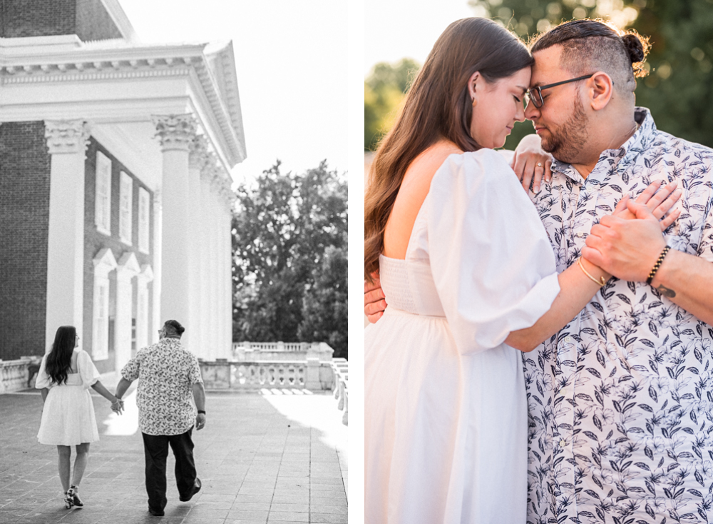 UVA Lawn Engagement Photoshoot - Hunter and Sarah Photography