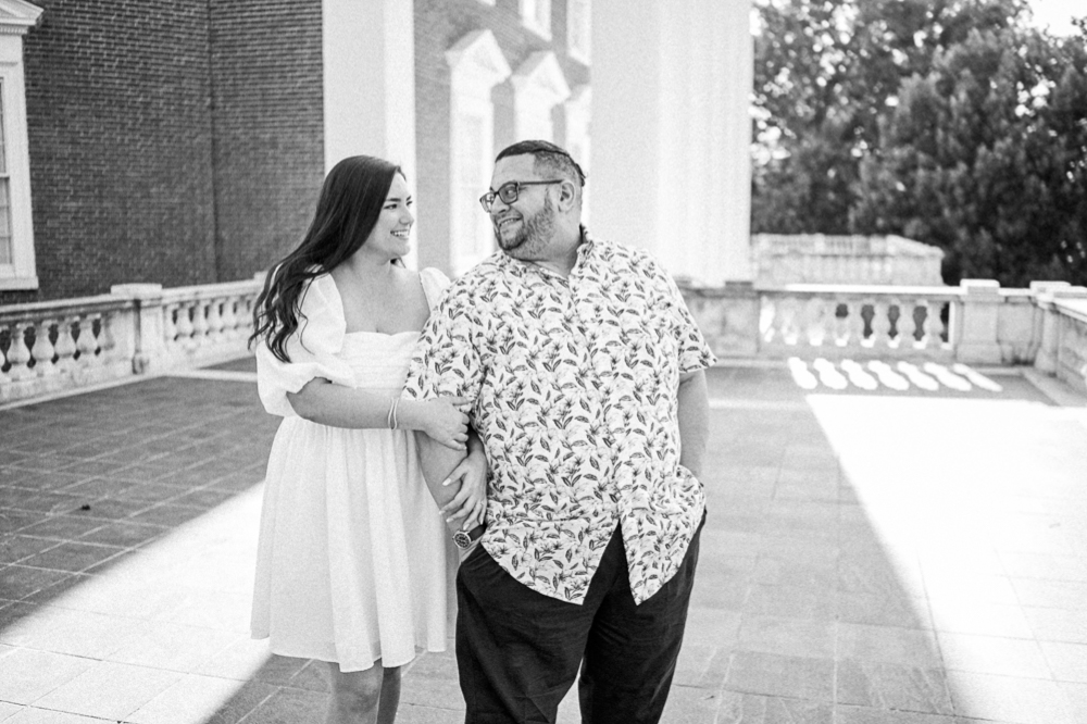 UVA Lawn Engagement Photoshoot - Hunter and Sarah Photography