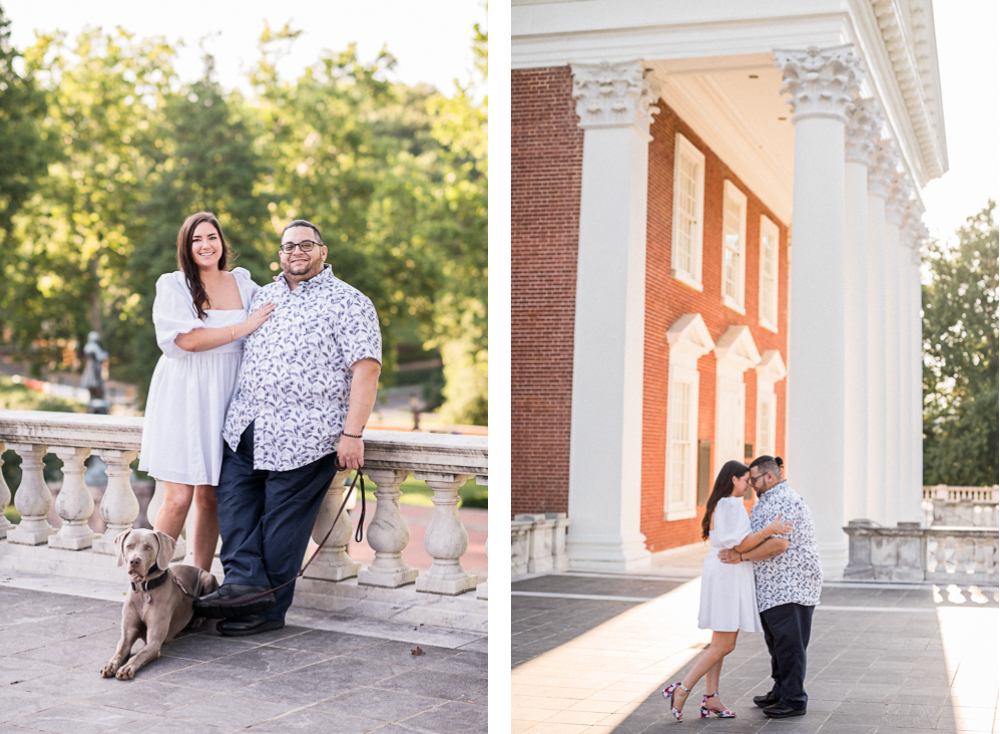 UVA Lawn Engagement Photoshoot - Hunter and Sarah Photography