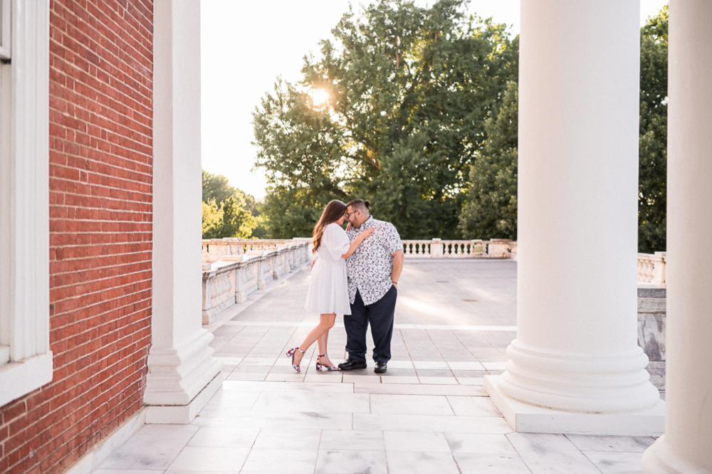 UVA Lawn Engagement Photoshoot - Hunter and Sarah Photography