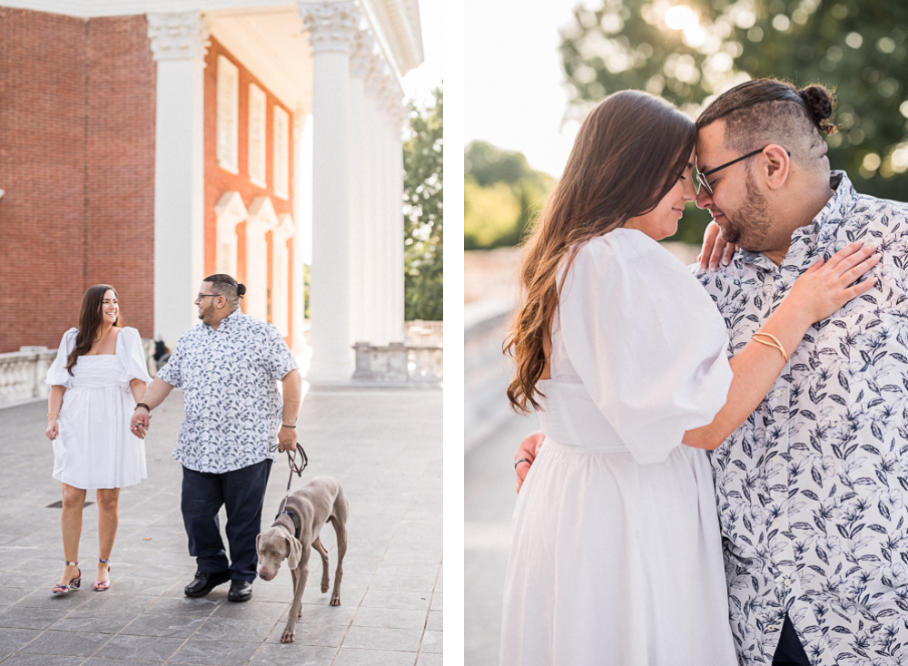 UVA Lawn Engagement Photoshoot - Hunter and Sarah Photography