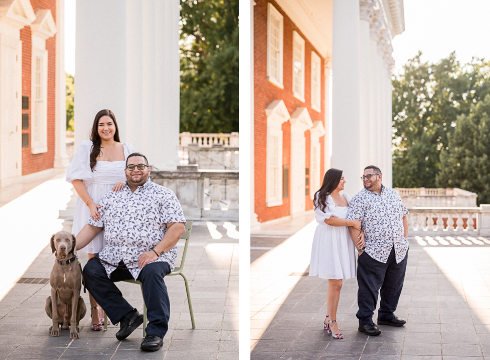 UVA Lawn Engagement Photoshoot - Hunter and Sarah Photography