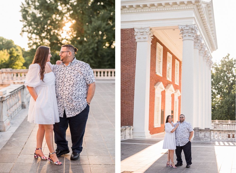 UVA Lawn Engagement Photoshoot - Hunter and Sarah Photography