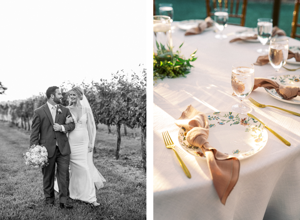 Joyful Blush Summer Wedding at Keswick Vineyards - Hunter and Sarah Photography