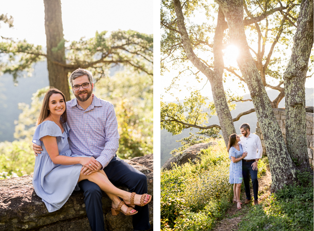 Summery Blue Ridge Parkway Engagement Session - Hunter and Sarah Photography