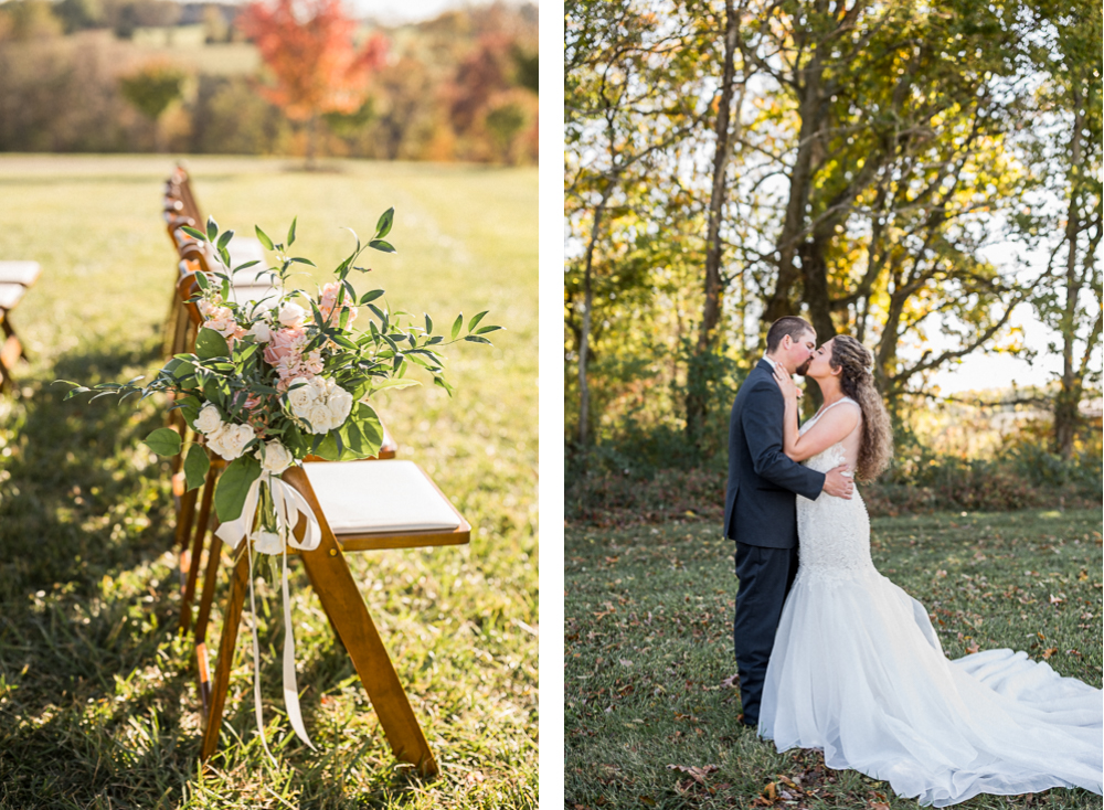 Country Autumn Wedding at Renback Barn - Hunter and Sarah Photography