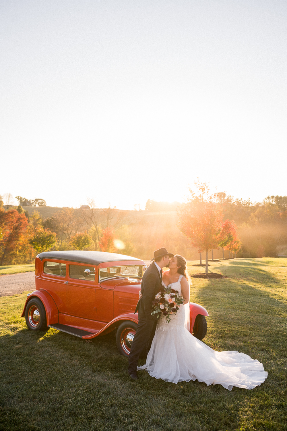 Country Autumn Wedding at Renback Barn - Hunter and Sarah Photography