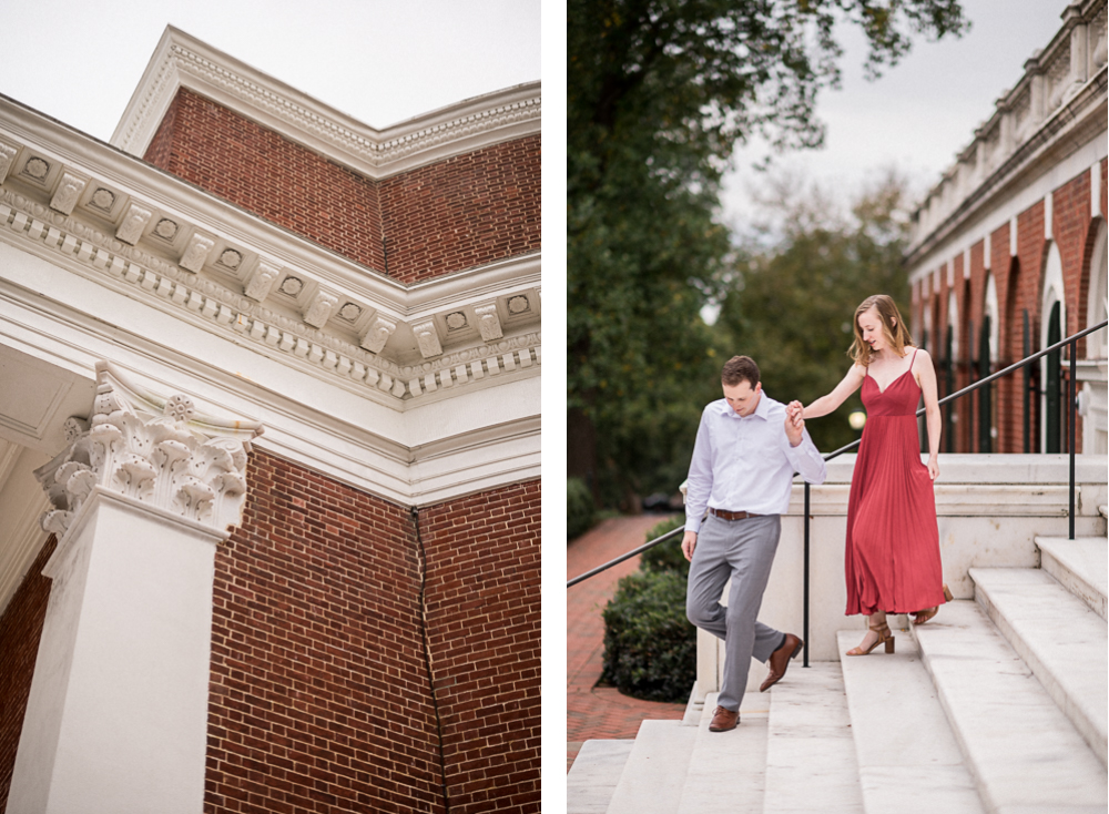 Playful Fall Engagement Session at the Lawn at UVA - Hunter and Sarah Photography