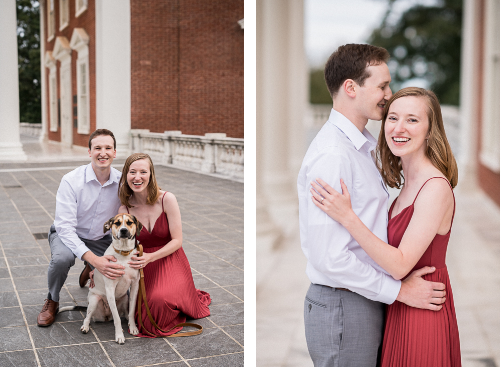 Playful Fall Engagement Session at the Lawn at UVA - Hunter and Sarah Photography