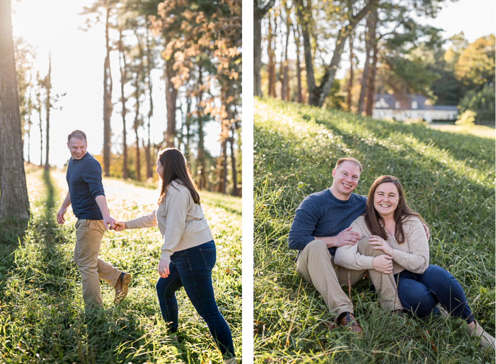 Surprise Hot Air Balloon Engagement at The Boar's Head Inn - Hunter and Sarah Photography