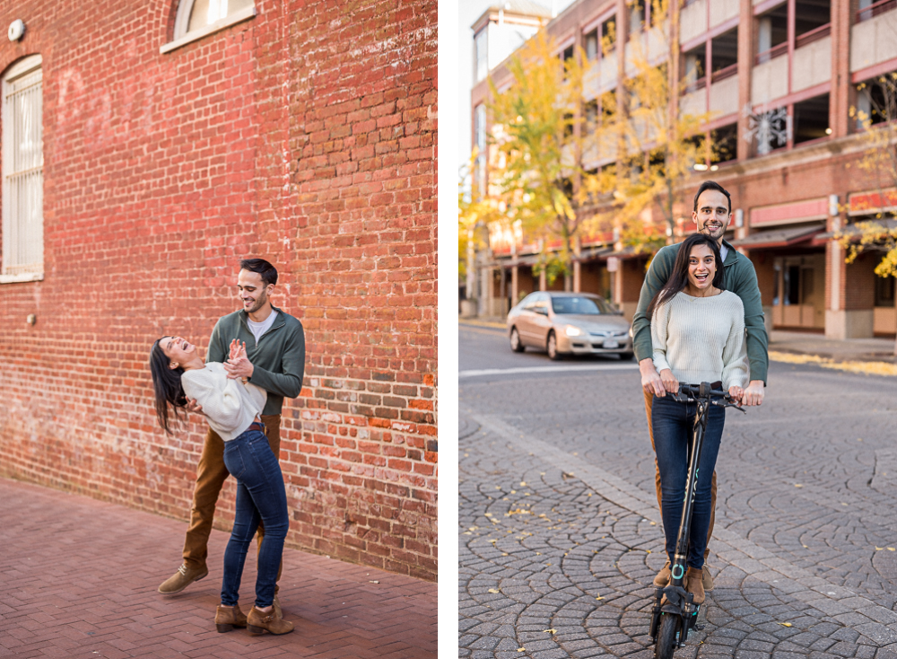 Giggly Dual-Location Engagement Session - Hunter and Sarah Photography
