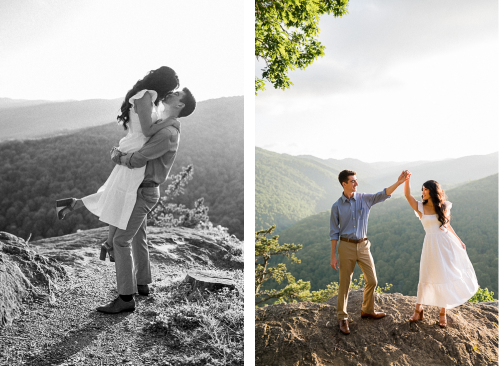 Casual Blue Ridge Parkway Engagement Session - Hunter and Sarah Photography