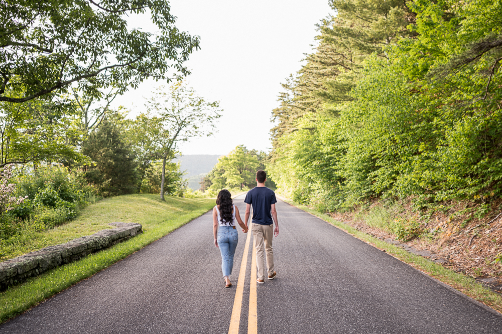 Casual Blue Ridge Parkway Engagement Session - Hunter and Sarah Photography