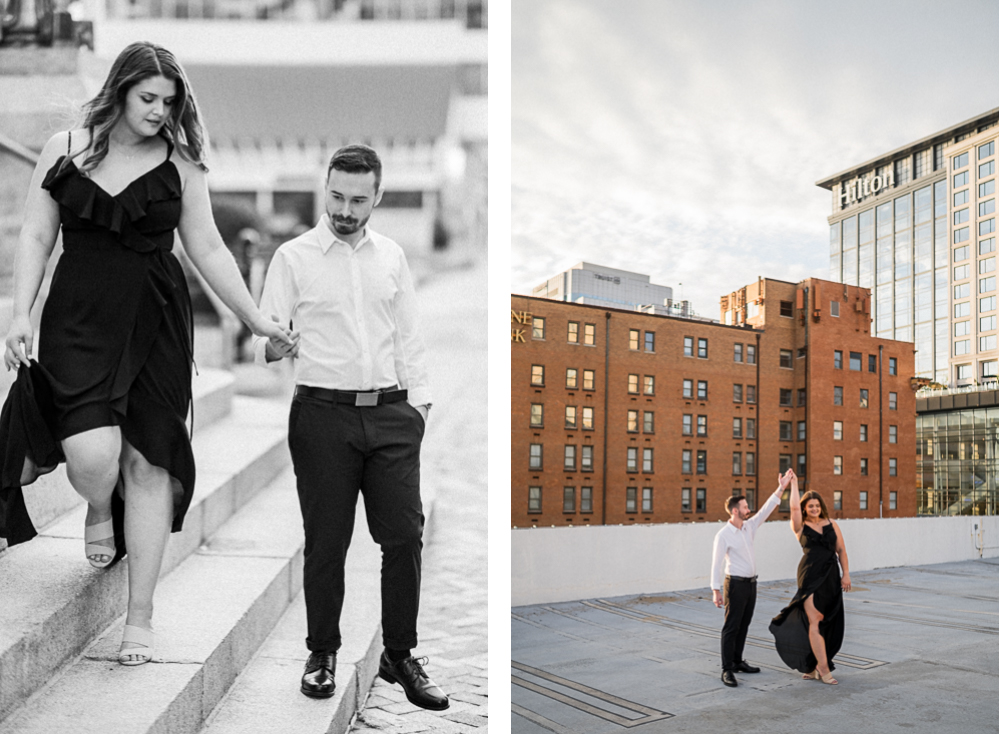 Urban, Downtown Engagement Session in Norfolk, VA - Hunter and Sarah Photography 1