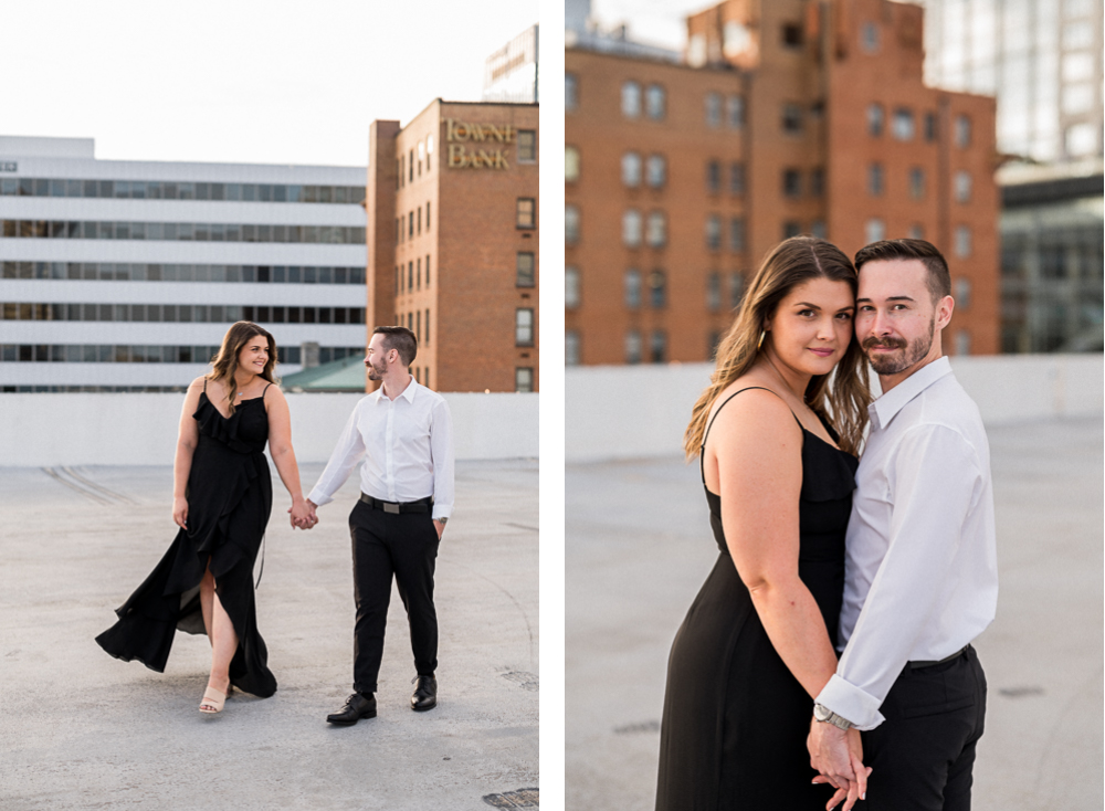 Urban, Downtown Engagement Session in Norfolk, VA - Hunter and Sarah Photography 1