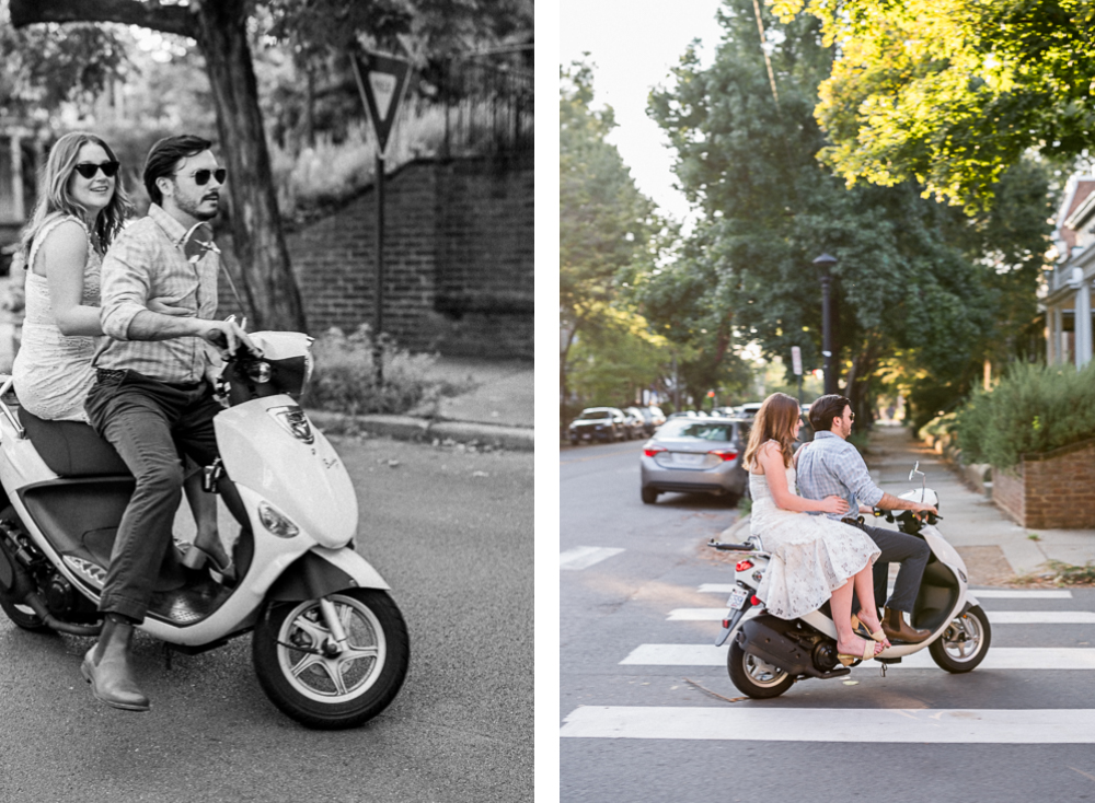 Vespa Engagement Session in Richmond Apartment & the VMFA - Hunter and Sarah Photography