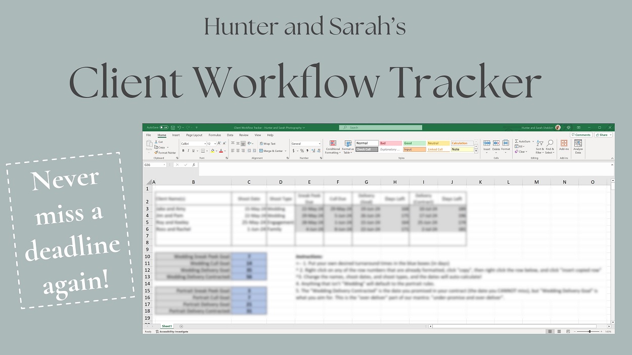 Hunter and Sarah's CLient Workflow Tracker: Never Miss a Deadline Again!