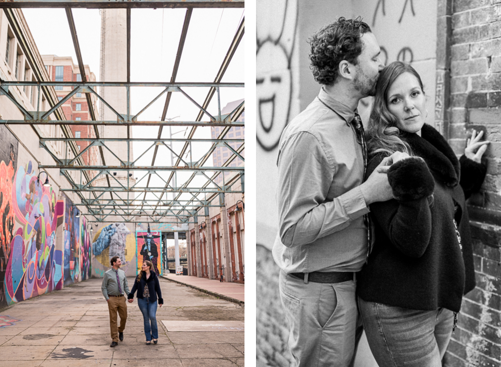 Urban Graffiti Engagement Session in Downtown Richmond - Hunter and Sarah Photography