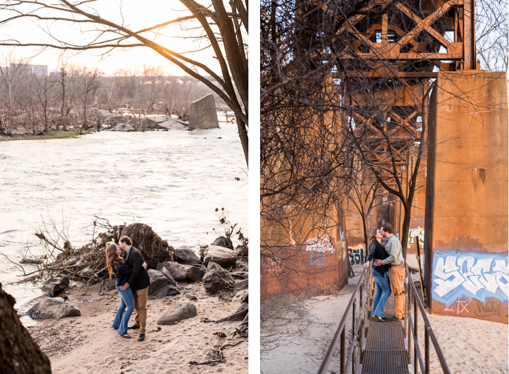 Downtown Richmond River Engagement Session - Hunter and Sarah Photography