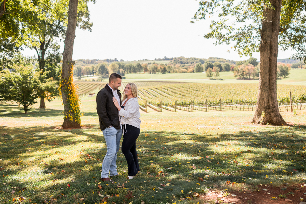 Fall Surprise Proposal at Albemarle Estate - Hunter and Sarah Photography