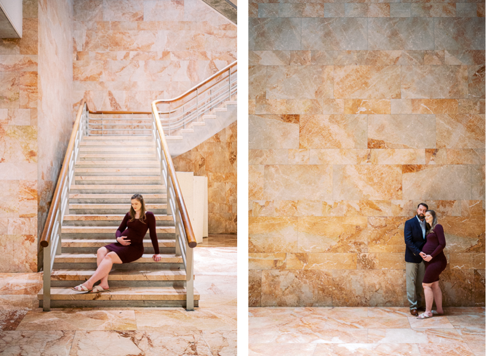 Maternity Session at the VMFA in Downtown Richmond - Hunter and Sarah Photography