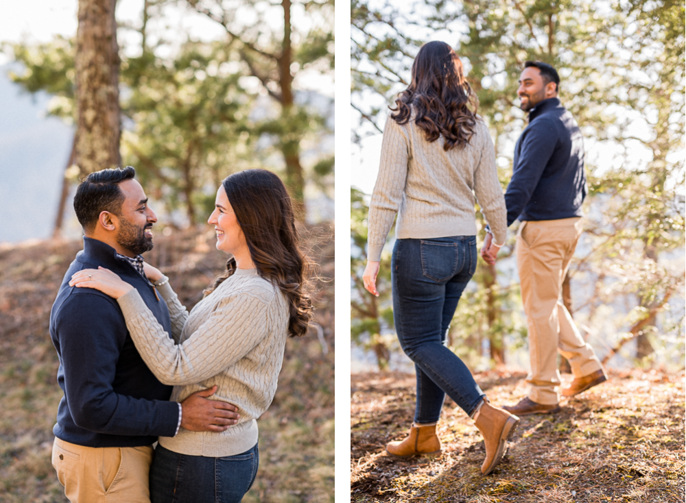 Wintery Blue Ridge Engagement Session - Hunter and Sarah Photography