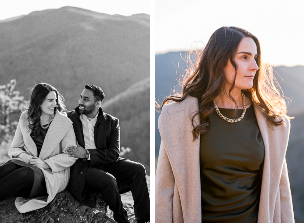 Wintery Blue Ridge Engagement Session - Hunter and Sarah Photography