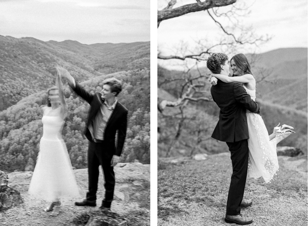 Dog-friendly mountain engagement session - Hunter and Sarah Photography