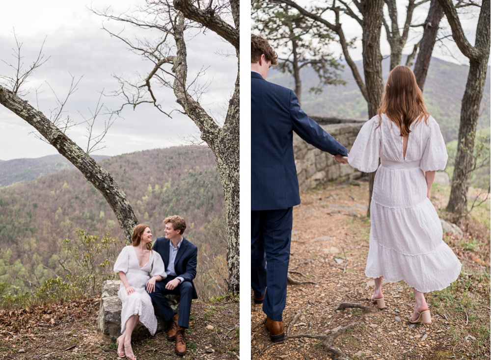 Skyline Drive Engagement Session with a Bernese Mountain Dog - Hunter and Sarah Photography