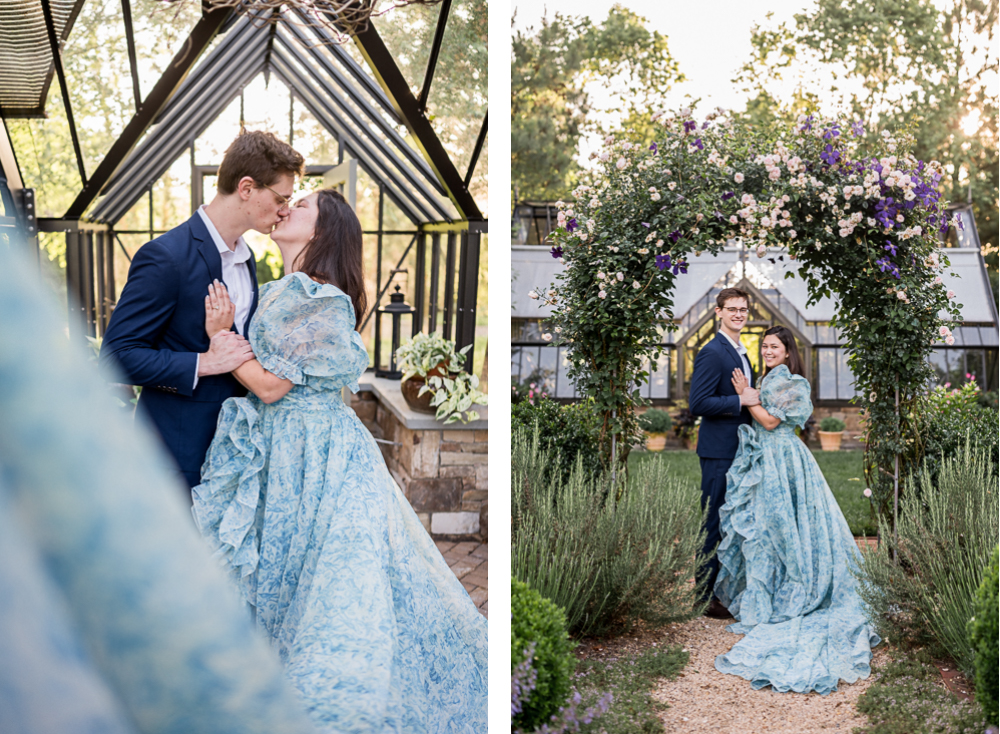 Layered Engagement Dress at Waterperry Farm and Garden