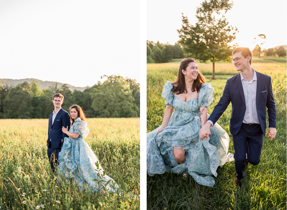 Layered Engagement Dress at Waterperry Farm and Garden