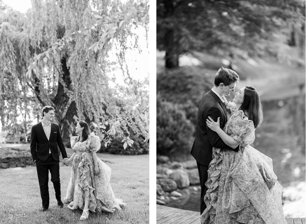 Layered Engagement Dress at Waterperry Farm and Garden