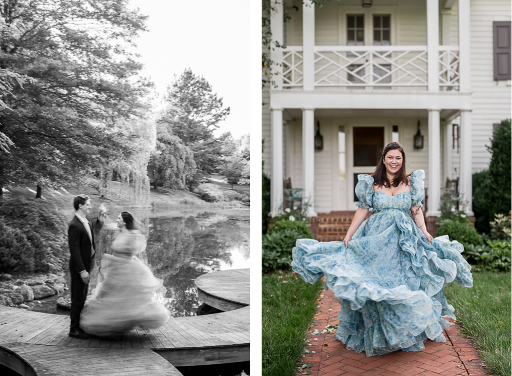 Layered Engagement Dress at Waterperry Farm and Garden