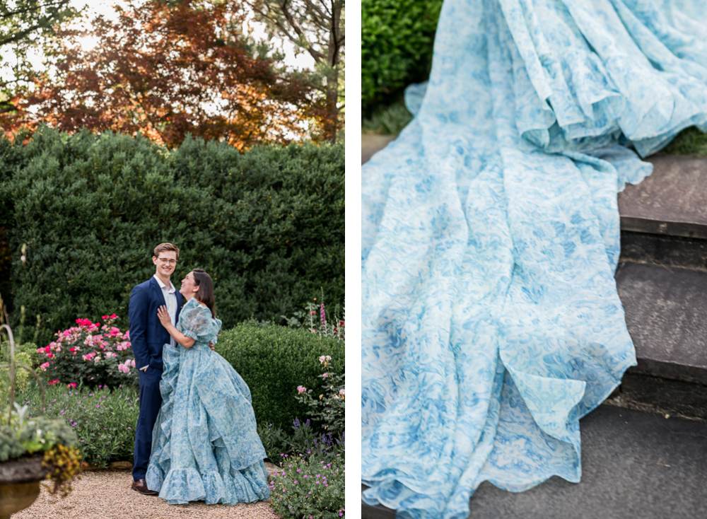 Layered Engagement Dress at Waterperry Farm and Garden