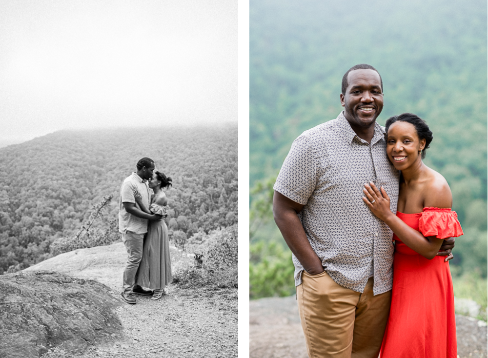 Overcast Blue Ridge Parkway Proposal - Hunter and Sarah Photography