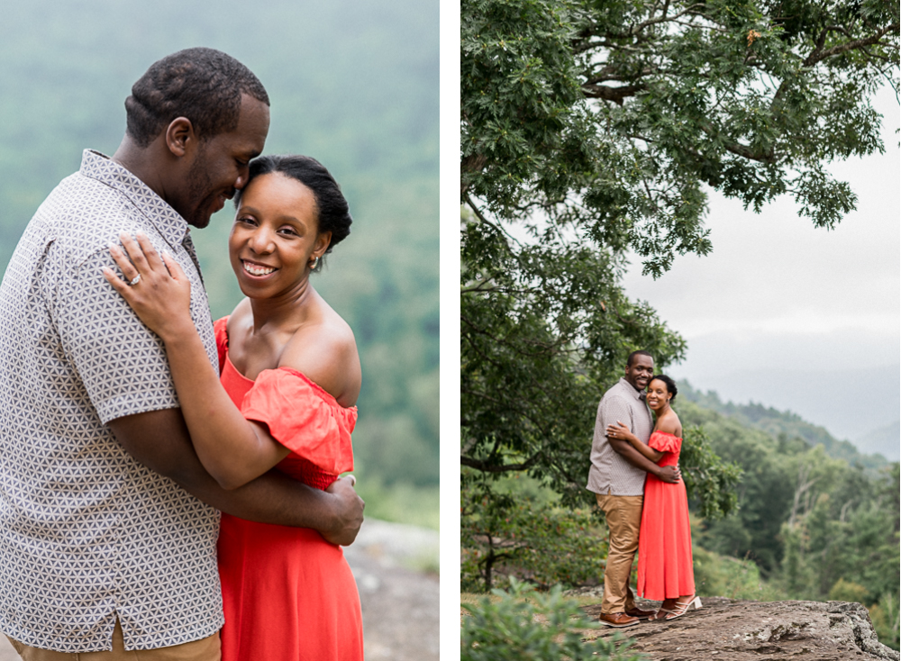 Overcast Blue Ridge Parkway Proposal - Hunter and Sarah Photography