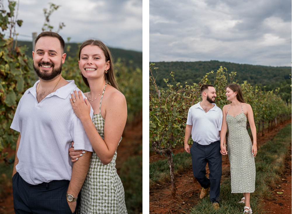 Overcast Surprise Proposal at Trump Winery and Albemarle Estate - Hunter and Sarah Photography