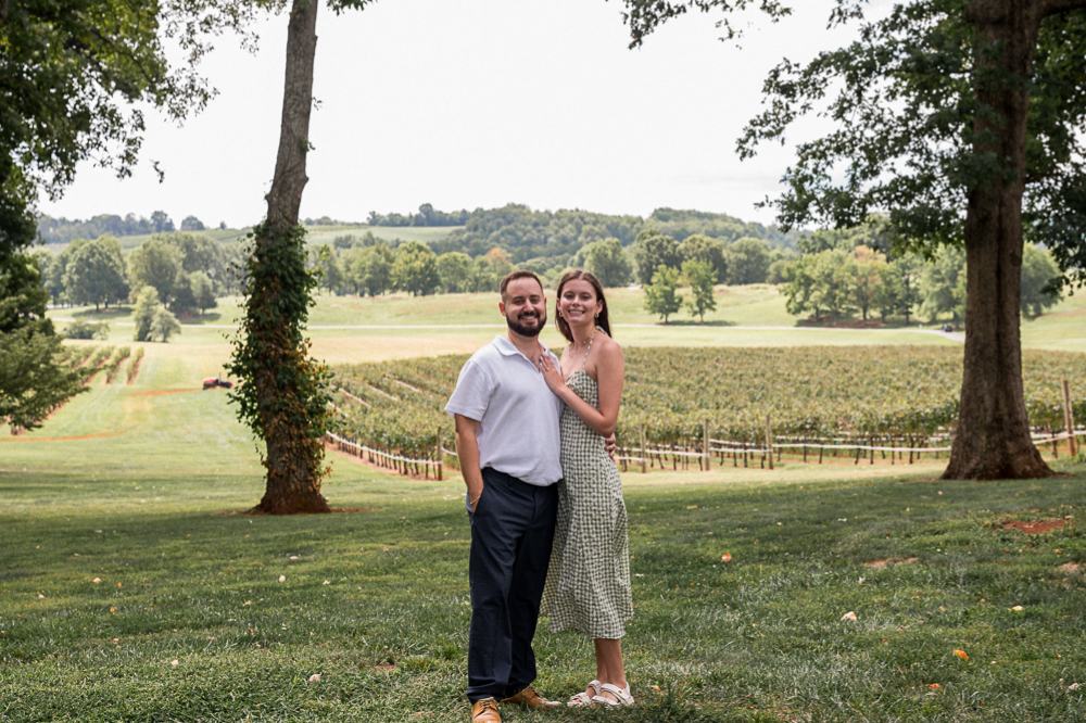 Overcast Surprise Proposal at Trump Winery and Albemarle Estate - Hunter and Sarah Photography