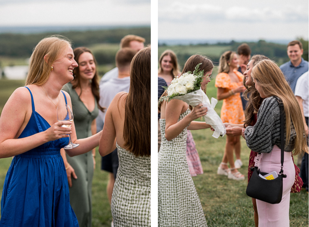 Overcast Surprise Proposal at Trump Winery and Albemarle Estate - Hunter and Sarah Photography