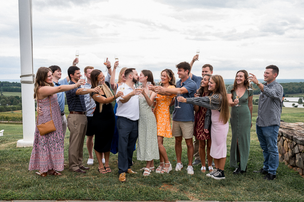 Surprise Engagement with Friends at Trump Winery - Hunter and Sarah Photography