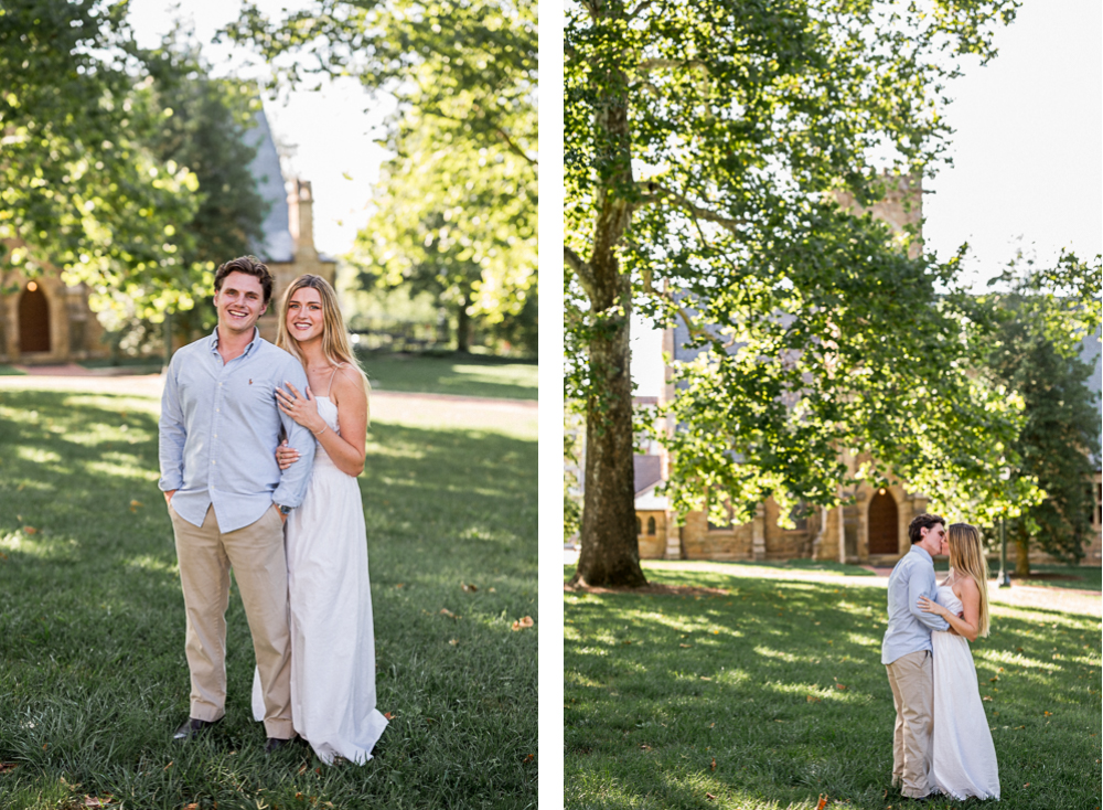 Summer Surprise Proposal at UVA's Lawn - Hunter and Sarah Photography