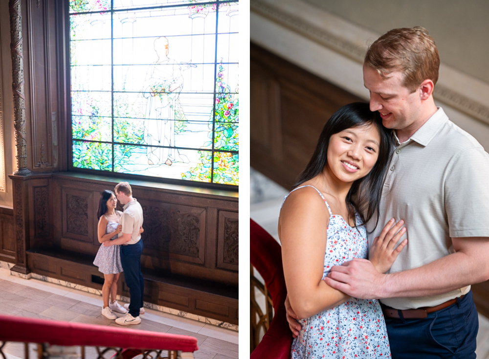 Surprise Engagement Inside Swannanoa Palace - Hunter and Sarah Photography