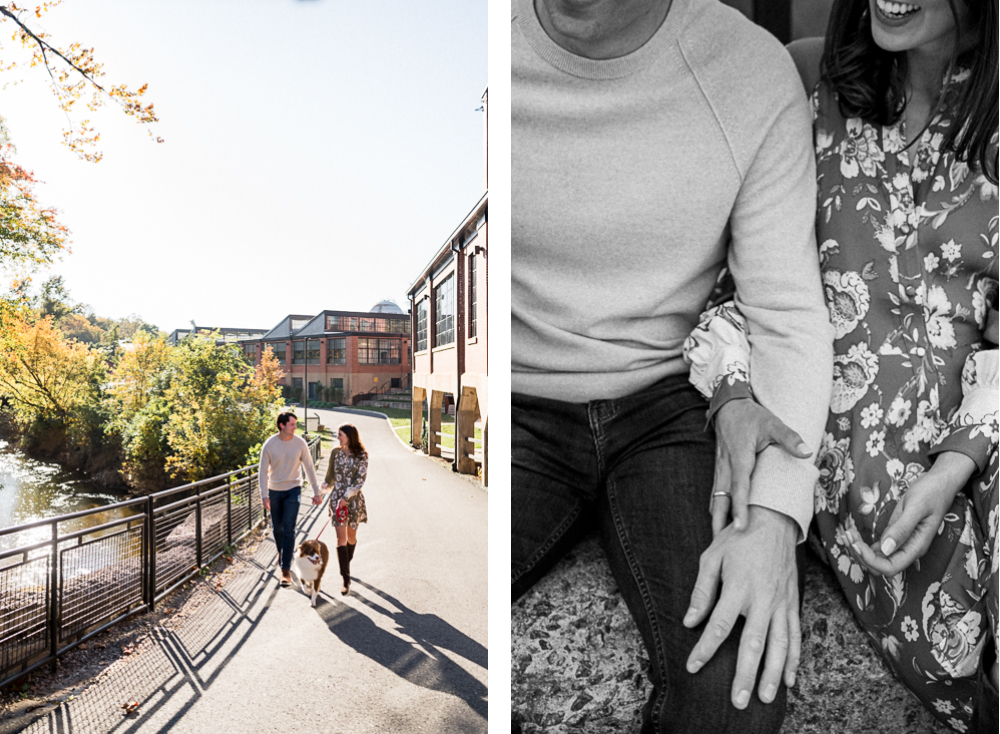 Indoor-Outdoor Engagement Session at the Wool Factory and Eastwood Winery - Hunter and Sarah Photography