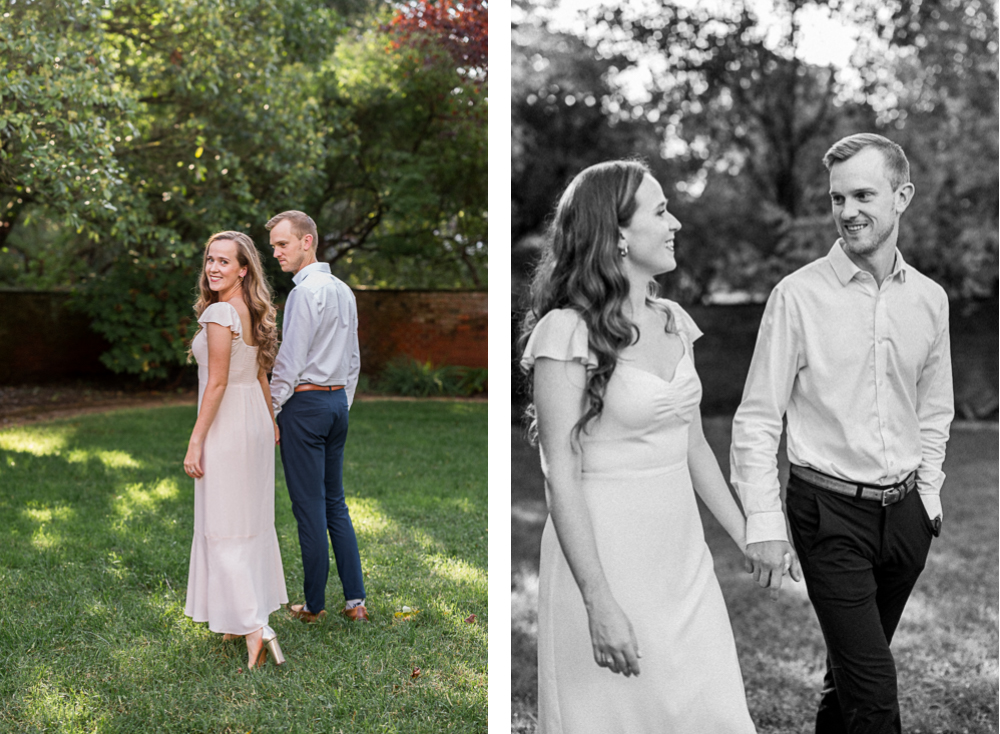 Late-Summer Engagement Session at UVA's Lawn - Hunter and Sarah Photography