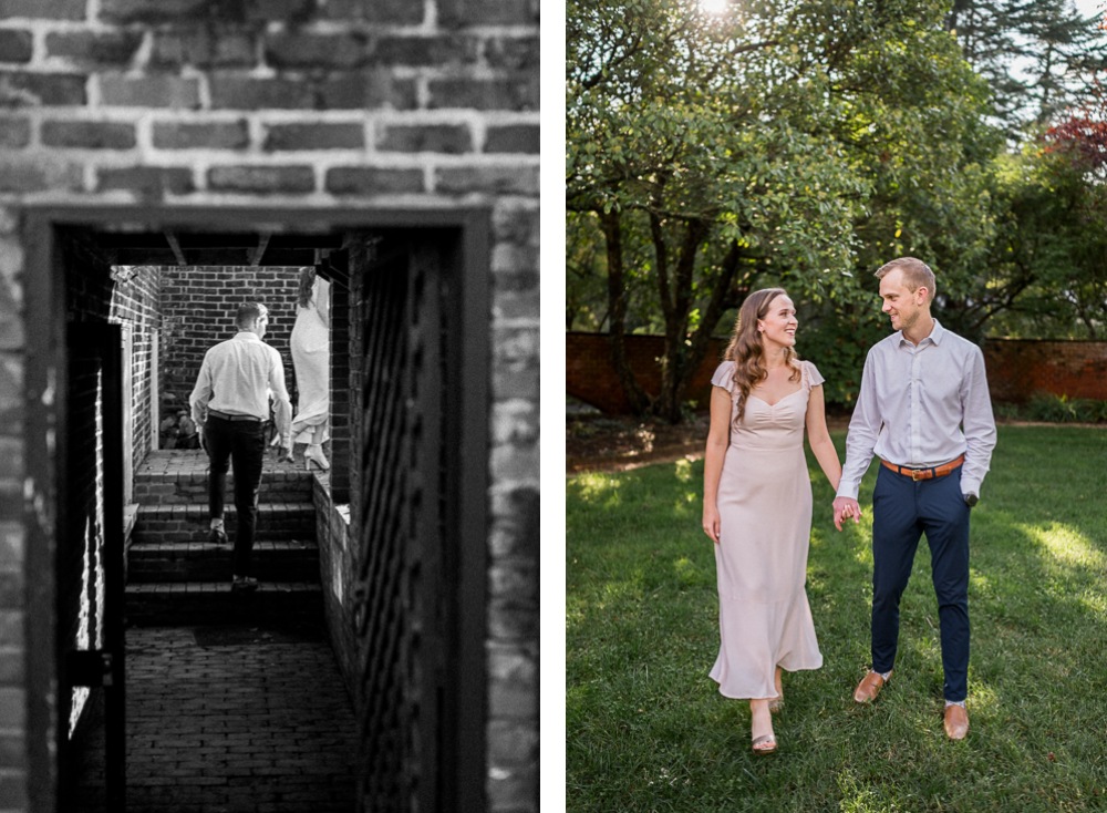 Engagement Photoshoot at the Lawn on UVA Grounds - Hunter and Sarah Photography